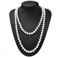 Длинные бусы из стеклянного жемчуга 150 см для вечеринки в стиле Гэтсби Длинные бусы из стеклянного жемчуга 150 см для вечеринки в стиле Гэтсби