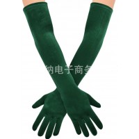 Довгі зелені рукавички 53 см для гангстерської вечірки Довгі зелені рукавички 53 см для гангстерської вечірки