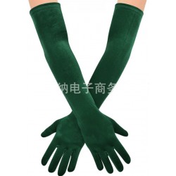 Довгі зелені рукавички 53 см для гангстерської вечірки Довгі зелені рукавички 53 см для гангстерської вечірки