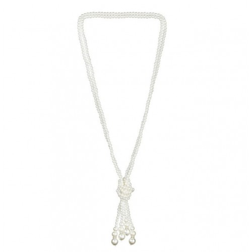 Довге перлове намисто 120 см з вузлом для вечірки в стилі Гетсбі