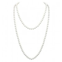 Длинные жемчужные бусы 150 см для гангстерской вечеринки