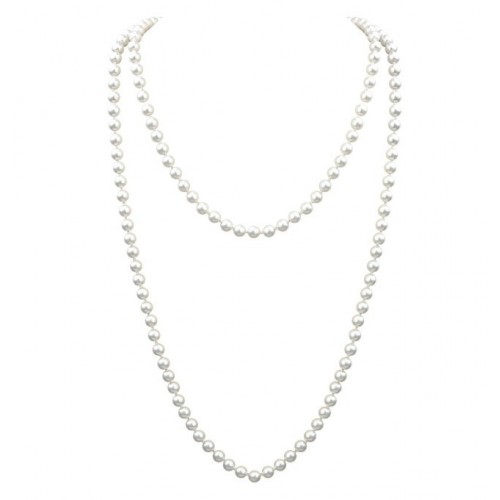 Длинные жемчужные бусы 150 см для гангстерской вечеринки