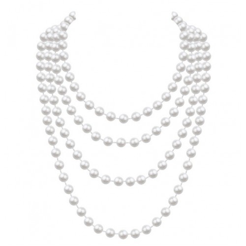 Довге перлове намисто 180 см для гангстерської вечірки