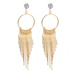 Довгі золотисті сережки-кільця для гангстерської вечірки Довгі золотисті сережки-кільця для гангстерської вечірки