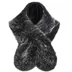 Глянцева хутряна накидка в стилі 1920-х, чорнобіла – для вечірок, фотосесій та тематичних образів