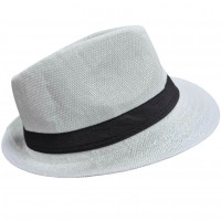 Білий капелюх федора 1920-х з стрічкою, 60 см