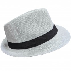 Белая шляпа федора 1920-х с лентой, 60 см