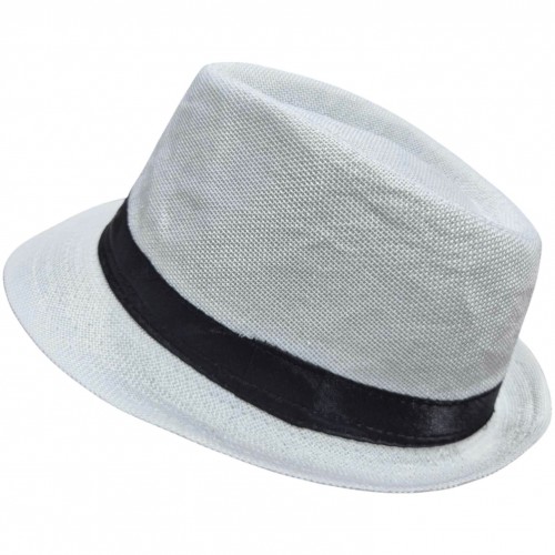Белая шляпа федора 1920-х с лентой, 60 см