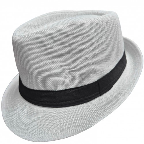 Белая шляпа федора 1920-х с лентой, 60 см