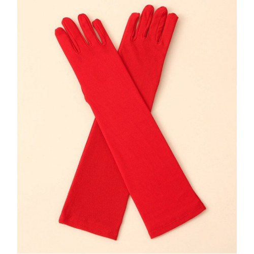 Червоні довгі рукавички 53 см з мікромасла для вечірок і Гетсбі Червоні довгі рукавички 53 см з мікромасла для вечірок і Гетсбі