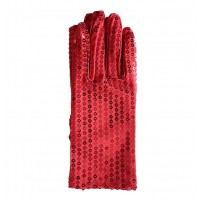 Червоні рукавички з паєтками для вечірки в стилі Гетсбі