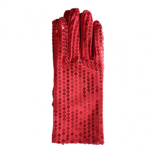 Червоні рукавички з паєтками для вечірки в стилі Гетсбі