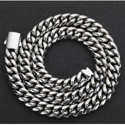 Мужская цепь кубинское плетение Cuban Chain 8 мм, 66 см, нержавеющая сталь Мужская цепь кубинское плетение Cuban Chain 8 мм, 66 см, нержавеющая сталь