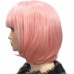 Парик каре розовый с чёлкой