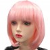 Парик каре розовый с чёлкой
