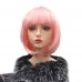 Парик каре розовый с чёлкой