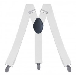 Подтяжки мужские белые Y-образные 3.5 см (3 клипсы) Подтяжки мужские белые Y-образные 3.5 см (3 клипсы)