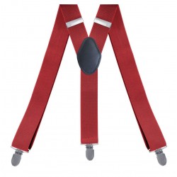 Подтяжки мужские красные Y-образные 3.5 см (3 клипсы) Подтяжки мужские красные Y-образные 3.5 см (3 клипсы)