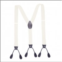 Подтяжки на пуговицах белые 6 креплений в стиле Гэтсби