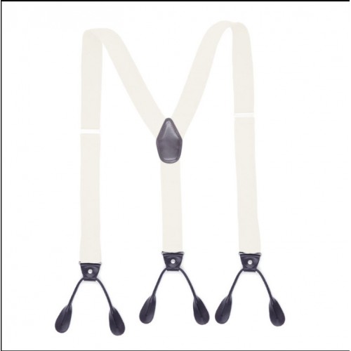 Подтяжки на пуговицах белые 6 креплений в стиле Гэтсби