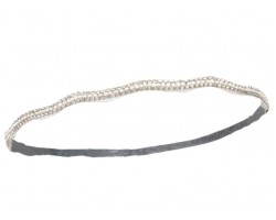 Пов'язка на голову Гетсбі «Silver Wave» 1920-ті, біла з кристалами