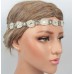 Пов'язка на голову Гетсбі «Pearl Elegance» 1920-ті, біла, з кристалами та перловим декором