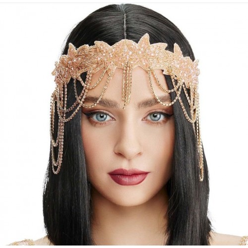 Серебристый ободок в стиле Гэтсби со стразами для гангстерской вечеринки Серебристый ободок в стиле Гэтсби со стразами для гангстерской вечеринки