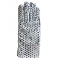 Сріблясті рукавички з паєтками для вечірки в стилі Гетсбі Сріблясті рукавички з паєтками для вечірки в стилі Гетсбі