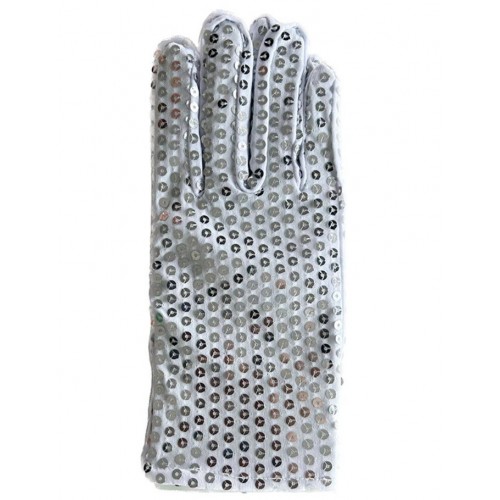 Сріблясті рукавички з паєтками для вечірки в стилі Гетсбі
