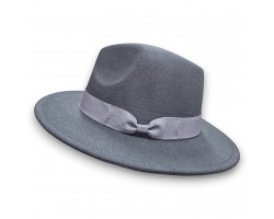 Капелюх федора темно-фіолетовий з бантом унісекс