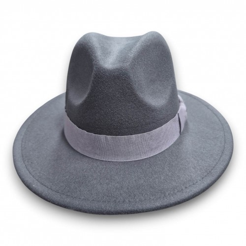 Капелюх федора темно-фіолетовий з бантом унісекс