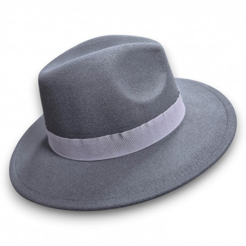 Капелюх федора темно-фіолетовий з бантом унісекс