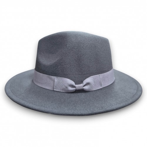 Капелюх федора темно-фіолетовий з бантом унісекс