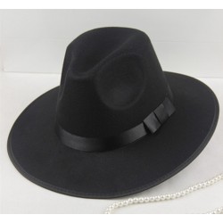Шляпа гангстера «Ночной Чикаго» черная с широкими полями 58 см
