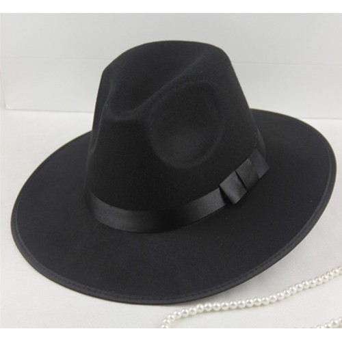 Шляпа гангстера «Ночной Чикаго» черная с широкими полями 58 см