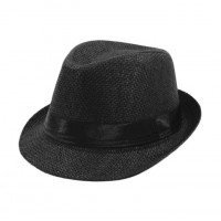 Шляпа Гэтсби чёрная с узкими полями, 58 см