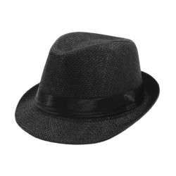 Шляпа Гэтсби чёрная с узкими полями, 58 см