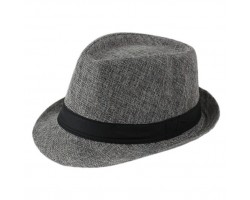 Шляпа Гетсбі з вузькими полями, сіра, 58 см