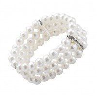 Трирядний браслет під перли з блискучими вставками для гангстерської вечірки Трирядний браслет під перли з блискучими вставками для гангстерської вечірки