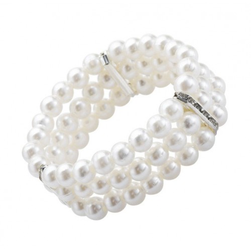 Трёхрядный браслет под жемчуг с блестящими вставками для гангстерской вечеринки