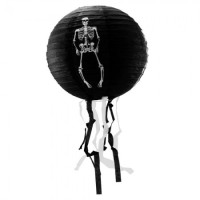 Декор підвісний (30см) чорний зі скелетом