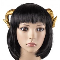 Рога демона Вельзевула на обруче золото Рога демона Вельзевула на обруче золото