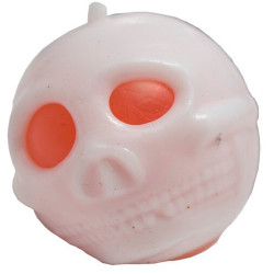 Іграшка антистрес Череп Гуманоїда з хробаками (білий з червоним)