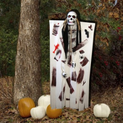 Декор для Хэллоуина Призрачный Череп (125см) белый с черным 10095