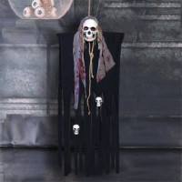 Декор для Хэллоуина Призрачный Череп (125см) черный с серым 10094