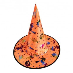 Шляпа ведьмы оранжевая 35×38 см, универсальный размер Шляпа ведьмы оранжевая 35×38 см, универсальный размер