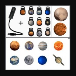 LED проектор-ночник USB 5V с 10 сменными слайдами «Планеты» LED проектор-ночник USB 5V с 10 сменными слайдами «Планеты»