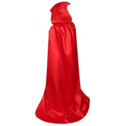 Плащ Алой Ведьмы Морганы — с капюшоном для Хэллоуина, 170 см (без учёта капюшона)