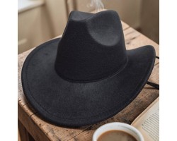 Ковбойський капелюх унісекс 56–58 см чорний, стиль вестерн