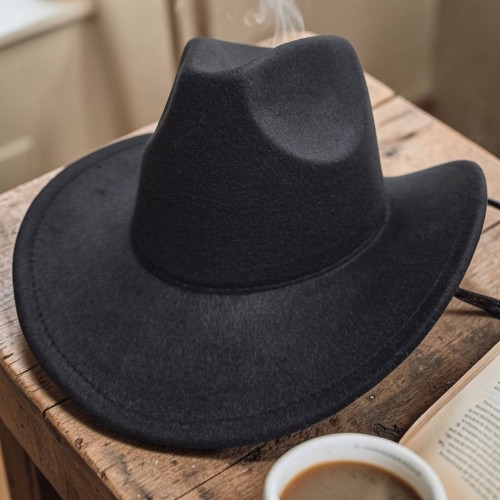 Ковбойський капелюх унісекс 56–58 см чорний, стиль вестерн